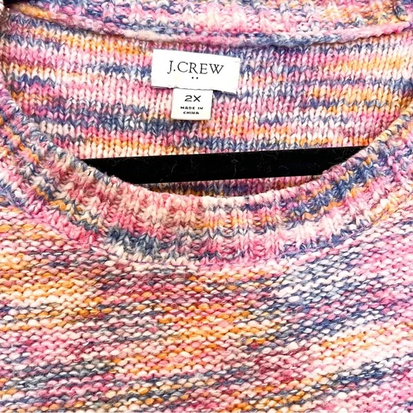 J. Crew Rainbow Knit Sweater Size 2X - Picture 3 of 9